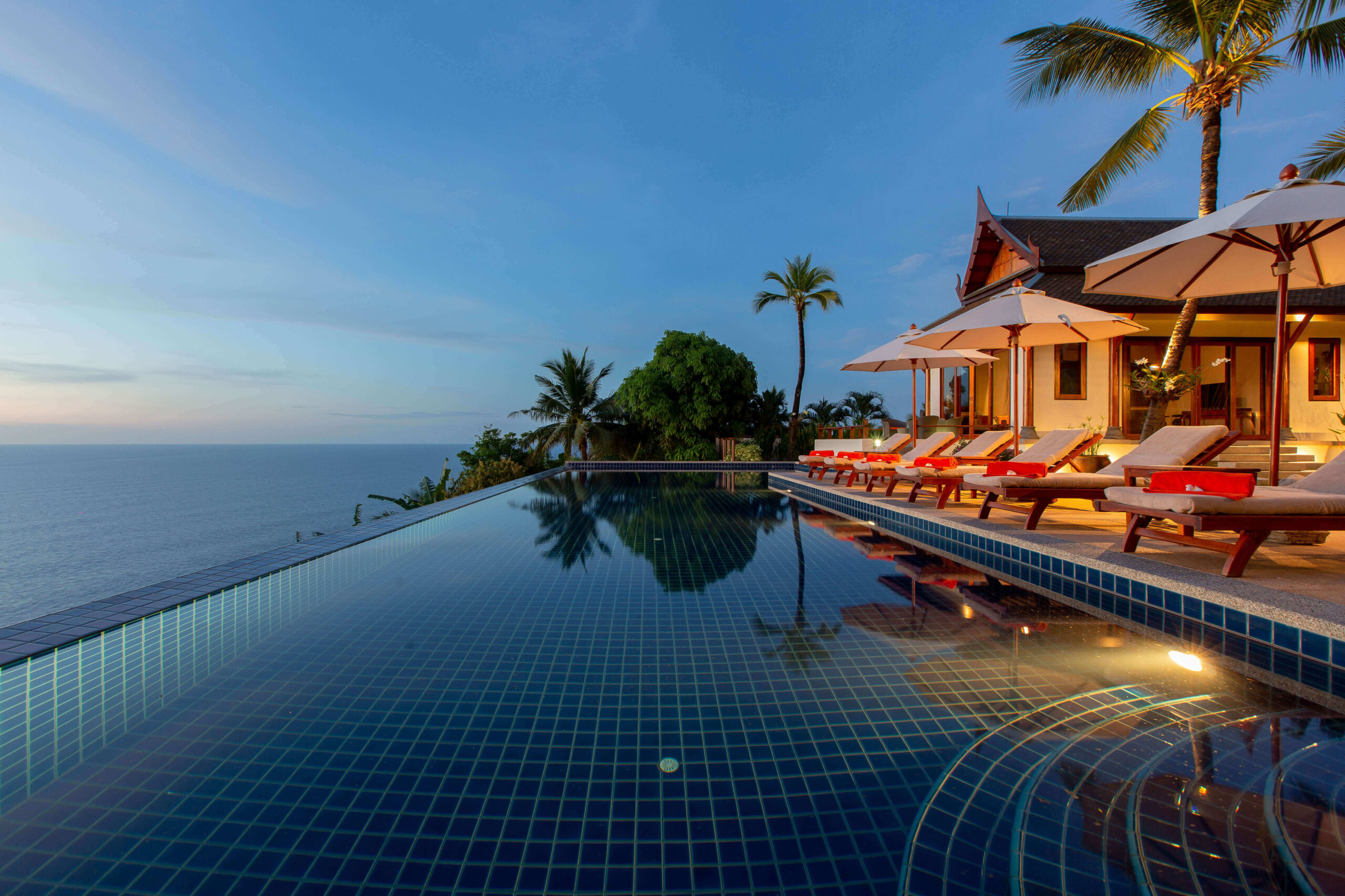 The sunsets at Villa Talaefun are simply sensational 