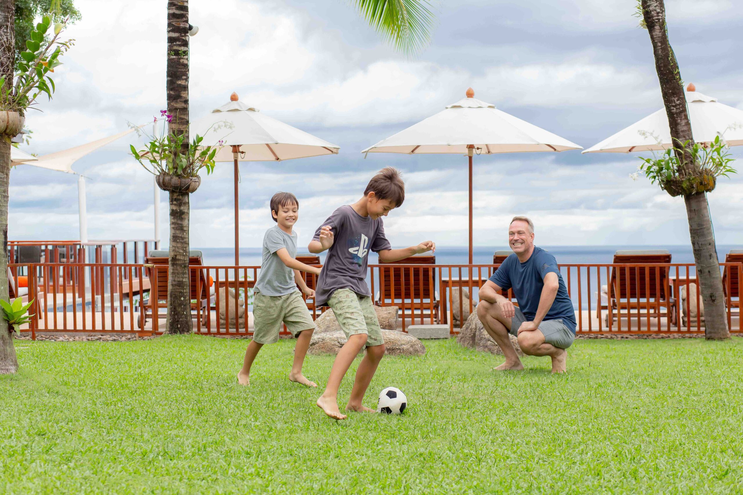 Spacious area, and a safety fence can be installed for small children upon request